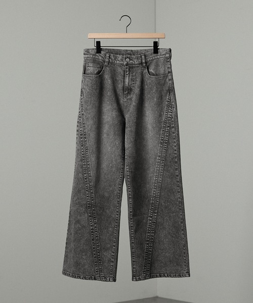 Alfred Alex（アルフレッドアレックス）の「【Alfred Alex】ツイスト ヴィンテージメイク セミフレアデニムパンツ（デニムパンツ・メンズ・インディゴブルー/グレー/ブラック・S/M/L）」の14枚目の写真