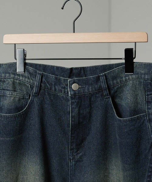 Alfred Alex（アルフレッドアレックス）の「【Alfred Alex】ツイスト ヴィンテージメイク セミフレアデニムパンツ（デニムパンツ・メンズ・インディゴブルー/グレー/ブラック・S/M/L）」の16枚目の写真