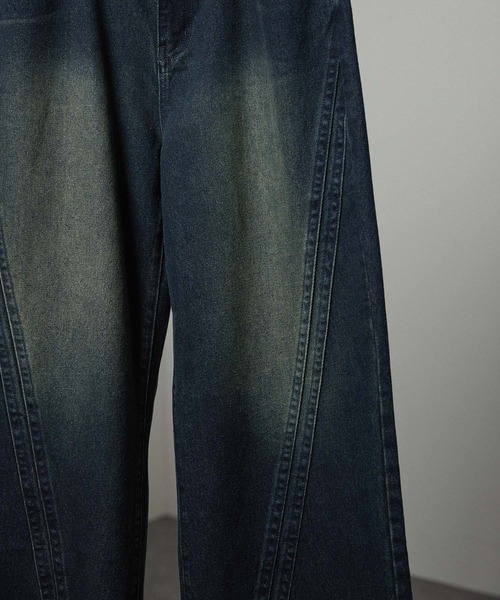 Alfred Alex（アルフレッドアレックス）の「【Alfred Alex】ツイスト ヴィンテージメイク セミフレアデニムパンツ（デニムパンツ・メンズ・インディゴブルー/グレー/ブラック・S/M/L）」の18枚目の写真