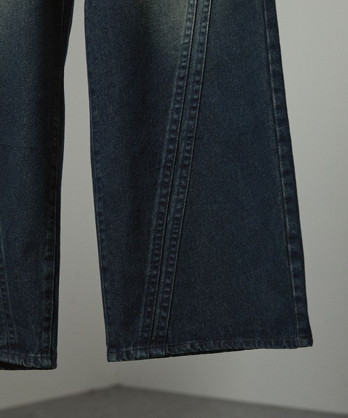 Alfred Alex（アルフレッドアレックス）の「【Alfred Alex】ツイスト ヴィンテージメイク セミフレアデニムパンツ（デニムパンツ・メンズ・インディゴブルー/グレー/ブラック・S/M/L）」の21枚目の写真