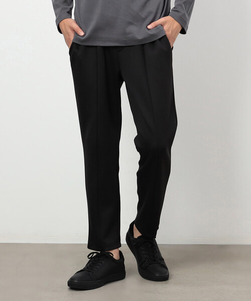 COMME CA ISM(コムサイズム)の「【セットアップ対応】 ストレッチダンボールニット テーパードパンツ(スラックス・メンズ・チャコール/ブラック・SMALL/MEDIUM/LARGE)」の5枚目の写真