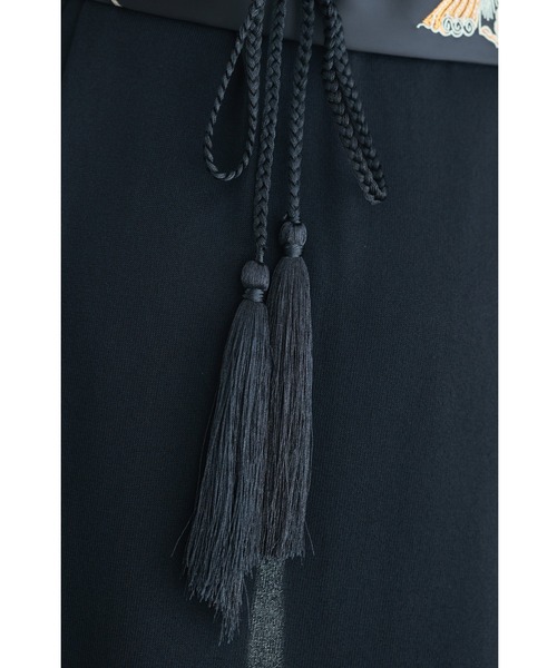 cawaii（カワイイ）の「（黒）鮮やかな蝶々刺繍の帯ベルト（帯締め付き）（ベルト・レディース・ブラック・FREE）」の6枚目の写真