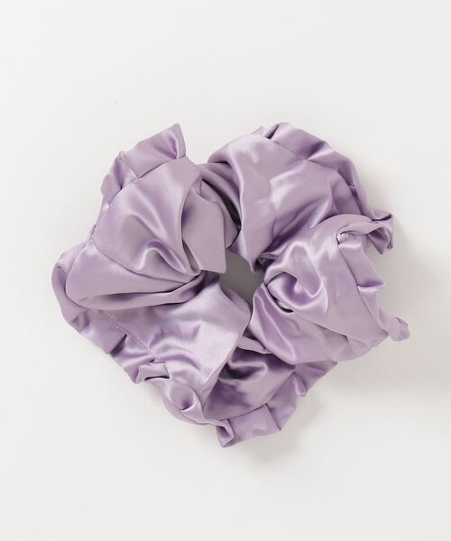 poiregnee（ポワニェ）の「［select］フリルサテンシュシュ（シュシュ・レディース・パープル/アイボリー/ブラック・FREE）」の3枚目の写真