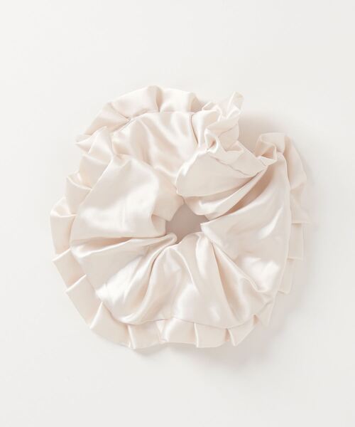 poiregnee（ポワニェ）の「［select］フリルサテンシュシュ（シュシュ・レディース・パープル/アイボリー/ブラック・FREE）」の5枚目の写真