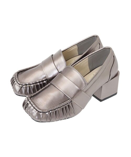 Green　Parks（グリーンパークス）の「・rich　blue　ヒールローファー（ローファー・レディース・シルバー/ブラック・LL/S/M/L）」の13枚目の写真