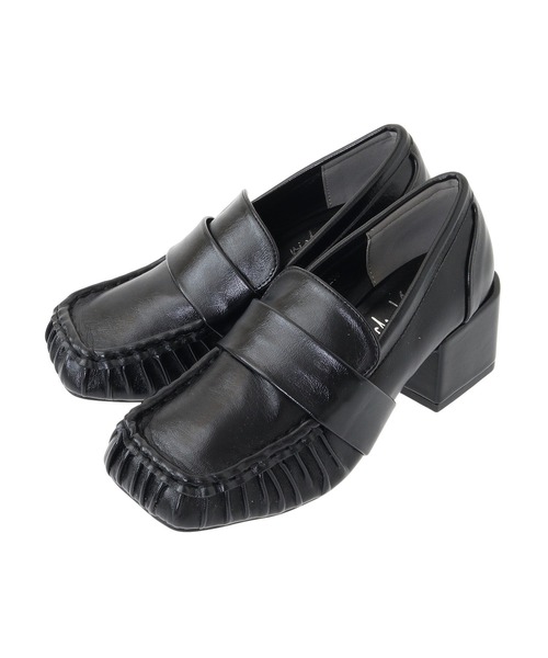 Green　Parks（グリーンパークス）の「・rich　blue　ヒールローファー（ローファー・レディース・シルバー/ブラック・LL/S/M/L）」の2枚目の写真