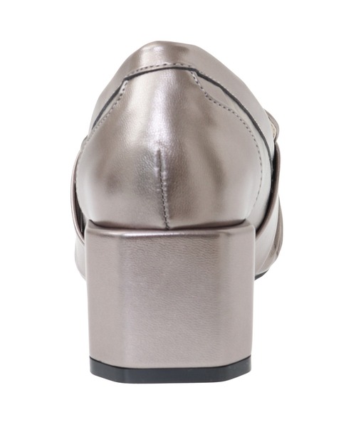 Green　Parks（グリーンパークス）の「・rich　blue　ヒールローファー（ローファー・レディース・シルバー/ブラック・LL/S/M/L）」の3枚目の写真