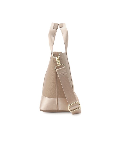 OPAQUE.CLIP（オペークドットクリップ）の「◆【2WAY】シュリンク合皮コンビミドルショルダーバッグ（ショルダーバッグ・レディース・ブラック/ベージュ/シルバー・00）」の6枚目の写真