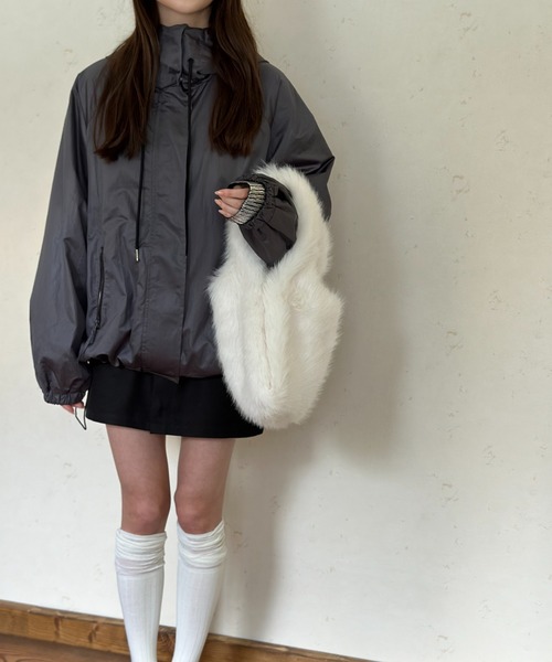 Per sist ence（パーシエンス）の「パールタフタマンパ―（マウンテンパーカー・レディース・グレー/チャコールグレー/アイボリー/ブラック・FREE）」の21枚目の写真