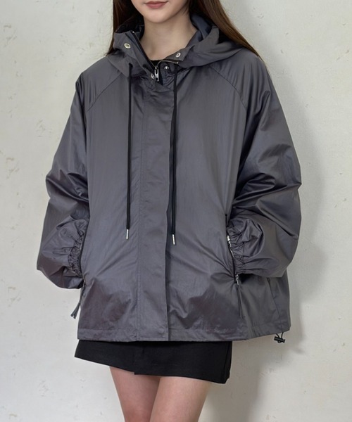 Per sist ence（パーシエンス）の「パールタフタマンパ―（マウンテンパーカー・レディース・グレー/チャコールグレー/アイボリー/ブラック・FREE）」の7枚目の写真
