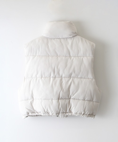 SpRay（スプレイ）の「中綿クロップドベスト（ダウンベスト・レディース・アイボリー/ブラック・FREE）」の15枚目の写真