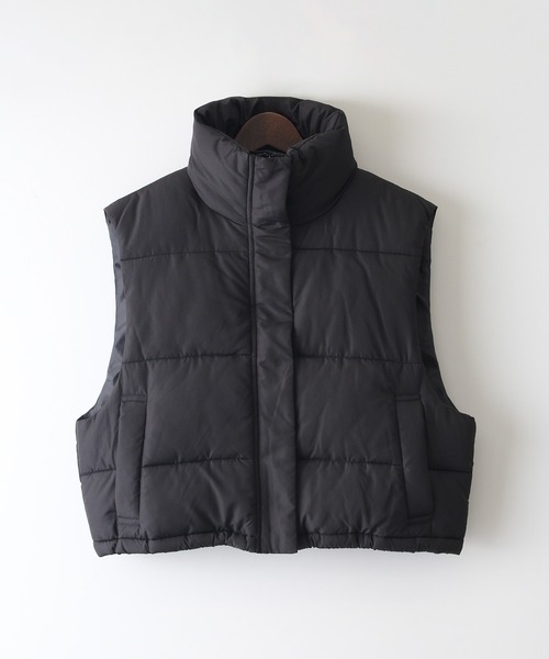 SpRay（スプレイ）の「中綿クロップドベスト（ダウンベスト・レディース・アイボリー/ブラック・FREE）」の16枚目の写真