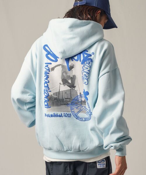 SEQUENZ（シークエンズ）】PHOTO COLLAGE P/K / プルパーカー フーディ