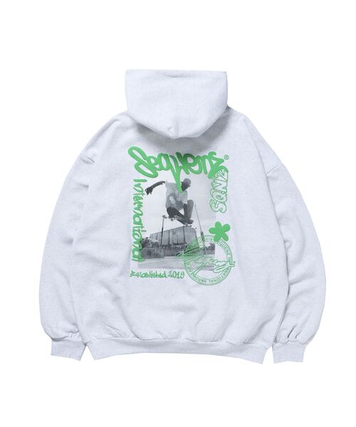 SEQUENZ（シークエンズ）】PHOTO COLLAGE P/K / プルパーカー フーディ