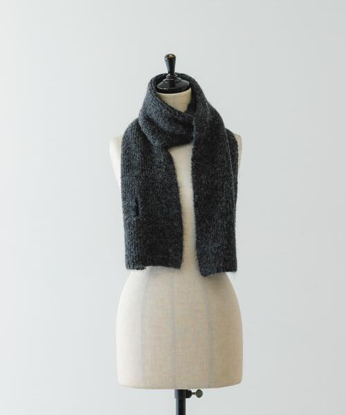 サンローラン　ロングマフラー／ブラック&ホワイト サンローラン ロングマフラー／ブラック&ホワイト 楽天市場