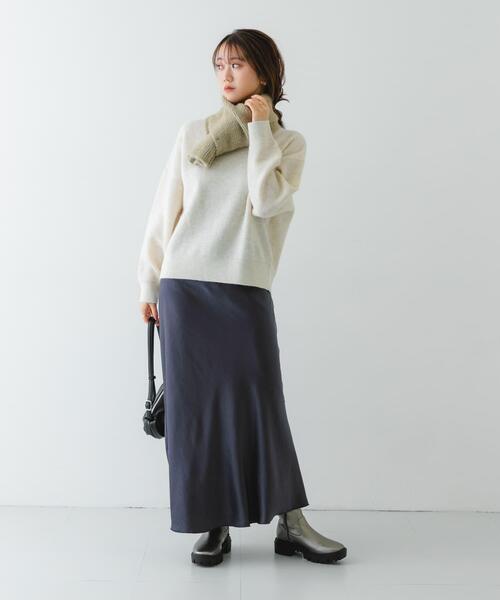 RODE SKO（ロデスコ）の「メランジロングマフラー（マフラー・レディース・ブルー/チャコールグレー/ベージュ・ONE）」の15枚目の写真