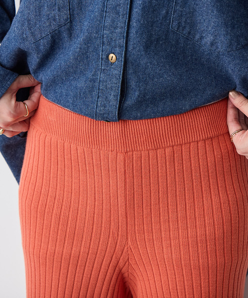 anyfee(エニフィー)の「【anyfee/大きいサイズ】ウォームタッチすっきりセミワイドニットパンツ《低身長サイズ有》◆新色追加◆(その他パンツ・レディース・オレンジ/ベージュ/ブラック/チャコール/ブラウン/グリーン・5L/LL/3L/4L/LL1/3L1/4L1/5L1)」の16枚目の写真