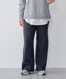 【anyfee/大きいサイズ】ウォームタッチすっきりセミワイドニットパンツ《低身長サイズ有》◆新色追加◆