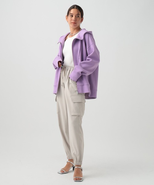 BAYFLOW（ベイフロー）の「[選べる着丈]ダンボールジップパーカー（パーカー・レディース・ネイビー/ラベンダー/ライトグレー・SMALL/MEDIUM）」の22枚目の写真