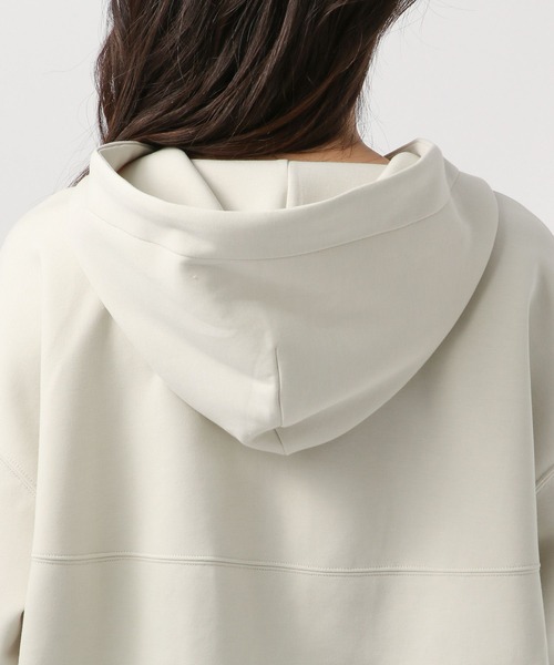 BAYFLOW（ベイフロー）の「[選べる着丈]ダンボールジップパーカー（パーカー・レディース・ネイビー/ラベンダー/ライトグレー・SMALL/MEDIUM）」の10枚目の写真