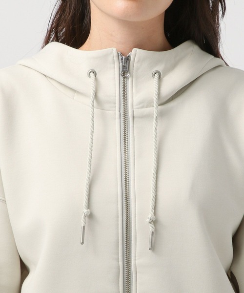 BAYFLOW（ベイフロー）の「[選べる着丈]ダンボールジップパーカー（パーカー・レディース・ネイビー/ラベンダー/ライトグレー・SMALL/MEDIUM）」の11枚目の写真