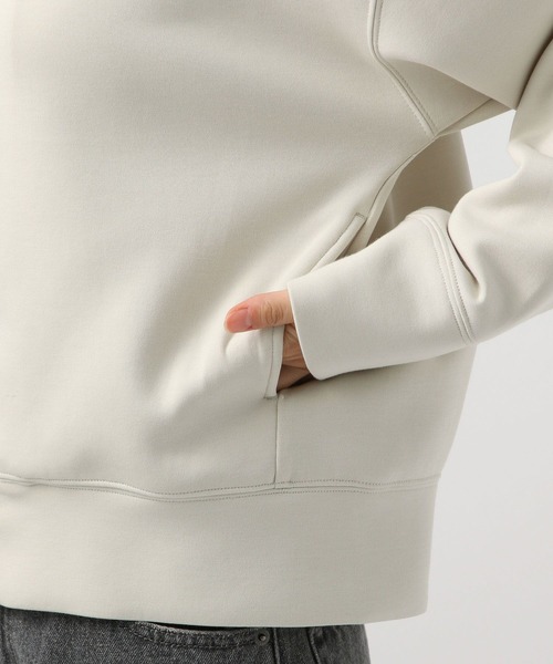 BAYFLOW（ベイフロー）の「[選べる着丈]ダンボールジップパーカー（パーカー・レディース・ネイビー/ラベンダー/ライトグレー・SMALL/MEDIUM）」の4枚目の写真