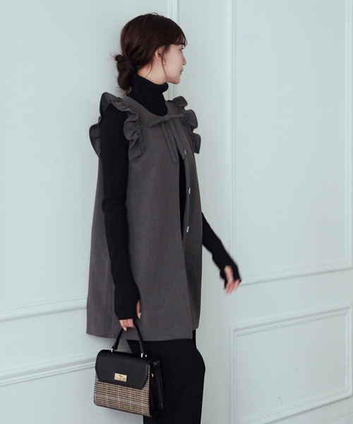 新品　ハルヒロイン グレージレリボン付き人気完売品！ HALUHIROINE（ハルヒロイン）の「リボン付きフリルジレ（ベスト）」 - WEAR