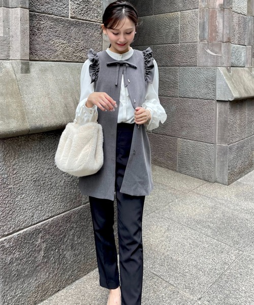 HALUHIROINE（ハルヒロイン）の「リボン付きフリルジレ（ベスト）」 - WEAR