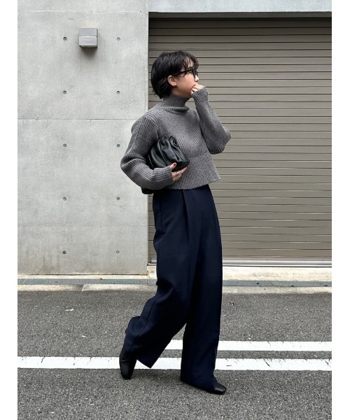 UR'S(ユアーズ)の「ラップデザインワイドパンツ(その他パンツ・レディース・ネイビー/ホワイト/キャメル・S/L/M)」の6枚目の写真