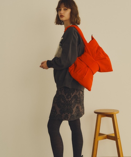 Unitage（ユニテージ）の「2wayリボンパテッドBAG（トートバッグ・レディース・アイボリー/チャコールグレー/レッド・FREE）」の13枚目の写真