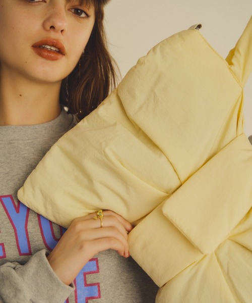 Unitage（ユニテージ）の「2wayリボンパテッドBAG（トートバッグ・レディース・アイボリー/チャコールグレー/レッド・FREE）」の18枚目の写真