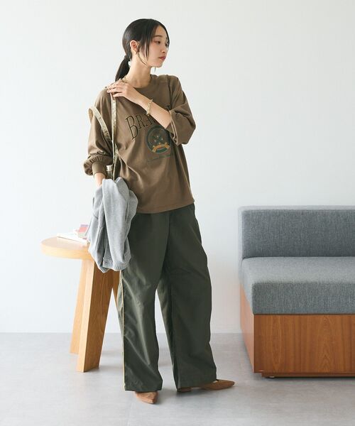 CRAFT STANDARD BOUTIQUE（クラフトスタンダードブティック）の「ラグランフロッキープリントTee（Tシャツ/カットソー・レディース・ブラウン/チャコールグレー/ブラック/ホワイト・FREE）」の22枚目の写真