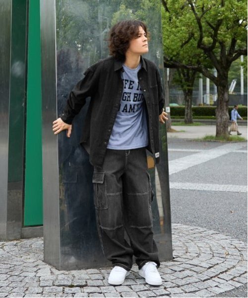 GLAZOS（グラソス）の「デニムシャツ（シャツ/ブラウス・キッズ・ブラック/ライトブルー・S/M/L/LL）」の13枚目の写真