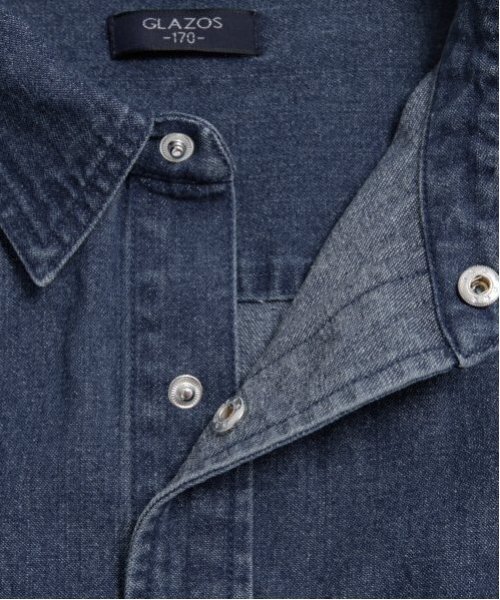 GLAZOS（グラソス）の「デニムシャツ（シャツ/ブラウス・キッズ・ブラック/ライトブルー・S/M/L/LL）」の14枚目の写真