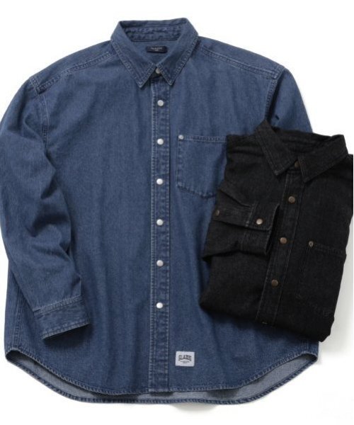 GLAZOS（グラソス）の「デニムシャツ（シャツ/ブラウス・キッズ・ブラック/ライトブルー・S/M/L/LL）」の20枚目の写真