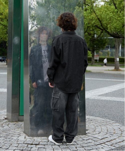 GLAZOS（グラソス）の「デニムシャツ（シャツ/ブラウス・キッズ・ブラック/ライトブルー・S/M/L/LL）」の4枚目の写真