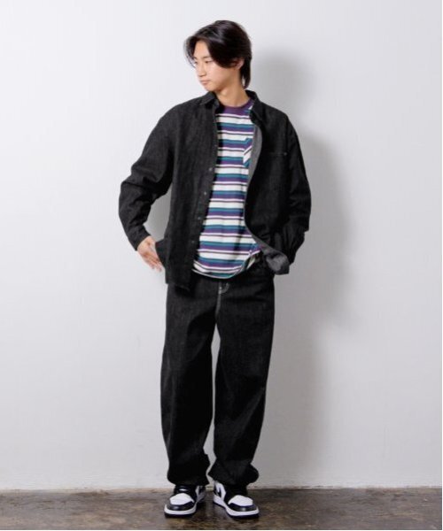 GLAZOS（グラソス）の「デニムシャツ（シャツ/ブラウス・キッズ・ブラック/ライトブルー・S/M/L/LL）」の5枚目の写真