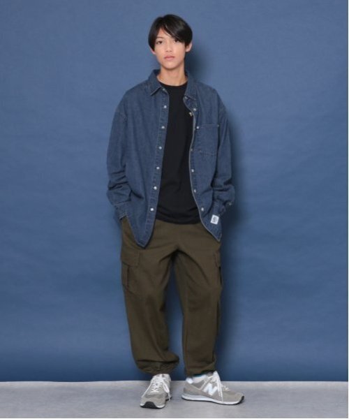 GLAZOS（グラソス）の「デニムシャツ（シャツ/ブラウス・キッズ・ブラック/ライトブルー・S/M/L/LL）」の9枚目の写真