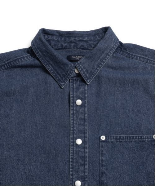 GLAZOS（グラソス）の「デニムシャツ（シャツ/ブラウス・キッズ・ブラック/ライトブルー・S/M/L/LL）」の11枚目の写真
