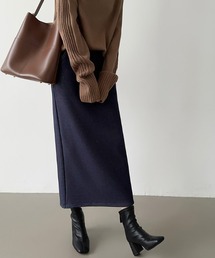 COCOMOMO（ココモモ）の「裏起毛 バックスリットナロースカート ストレッチ タイトスカート ロング丈 スカート ナロースカート 秋服 冬服（スカート・レディース）」