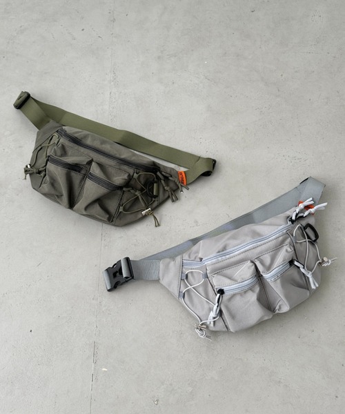 wears(ウェアーズ)の「ドロストポケットボディバッグ/ウエストバッグ(ショルダーバッグ・レディース・グレー/カーキ/ブラック/ベージュ・FREE)」の7枚目の写真