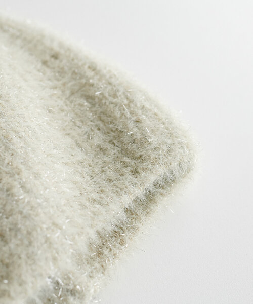 DISCOAT（ディスコート）の「ラメシャギーニットワッチ（キャップ・レディース・アイボリー/ブラック・FREE）」の10枚目の写真