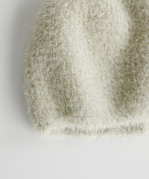 DISCOAT（ディスコート）の「ラメシャギーニットワッチ（キャップ・レディース・アイボリー/ブラック・FREE）」の11枚目の写真