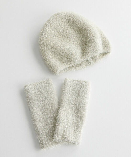 DISCOAT（ディスコート）の「ラメシャギーニットワッチ（キャップ・レディース・アイボリー/ブラック・FREE）」の14枚目の写真