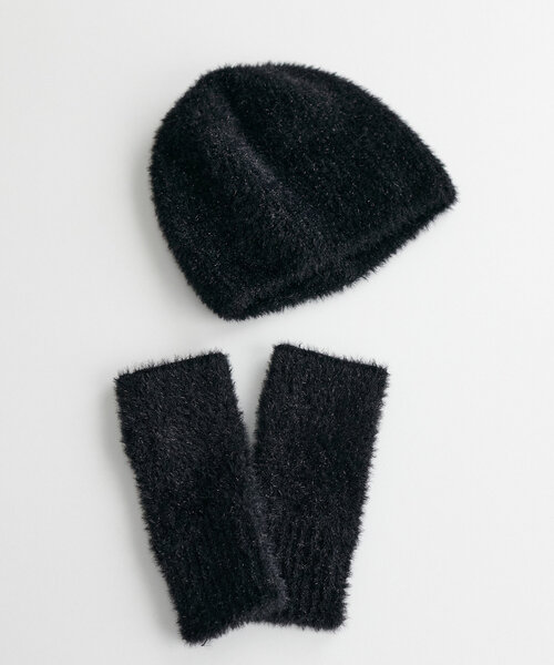 DISCOAT（ディスコート）の「ラメシャギーニットワッチ（キャップ・レディース・アイボリー/ブラック・FREE）」の15枚目の写真