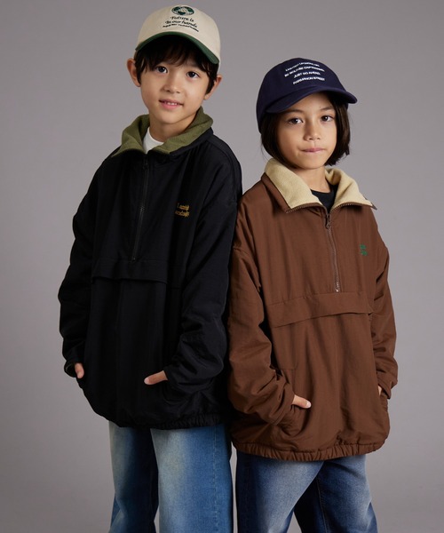 セール】【PAIRMANON STREET】ナイロン マイクロフリース ハーフジップ