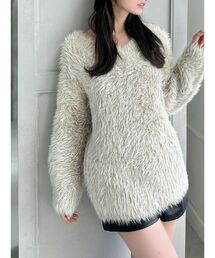 RESEXXY（リゼクシー）の「ラメシャギーニットチュニックワンピース（ワンピース）」