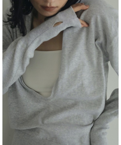 anuke（アンヌーク）の「Deep Keyneck Knit（ニット/セーター・レディース・チャコールグレー/グレー・FREE）」の10枚目の写真