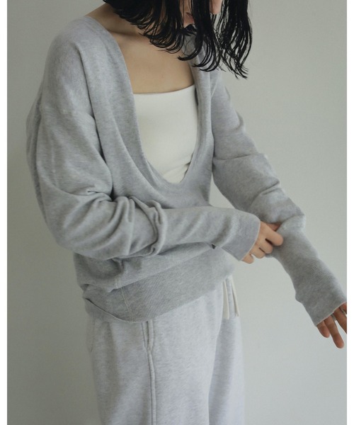 anuke（アンヌーク）の「Deep Keyneck Knit（ニット/セーター・レディース・チャコールグレー/グレー・FREE）」の12枚目の写真