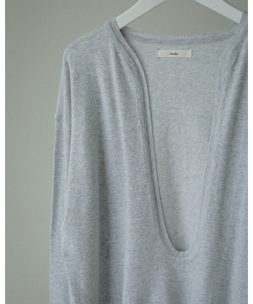 anuke（アンヌーク）の「Deep Keyneck Knit（ニット/セーター・レディース・チャコールグレー/グレー・FREE）」の15枚目の写真